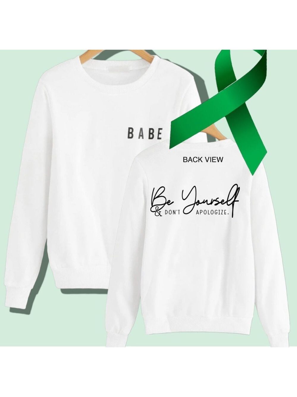 Be Yourself Mental Health Graphic crewneck sweatshirt size XL
